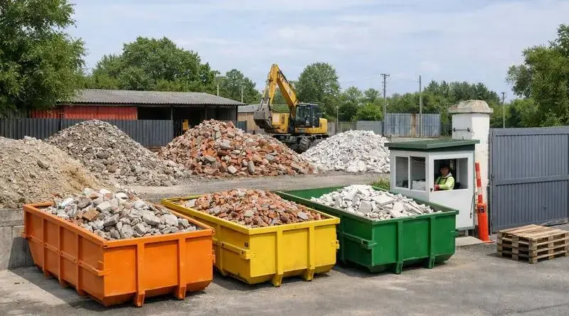 Zona de depozitare a deșeurilor rezultate din construcții